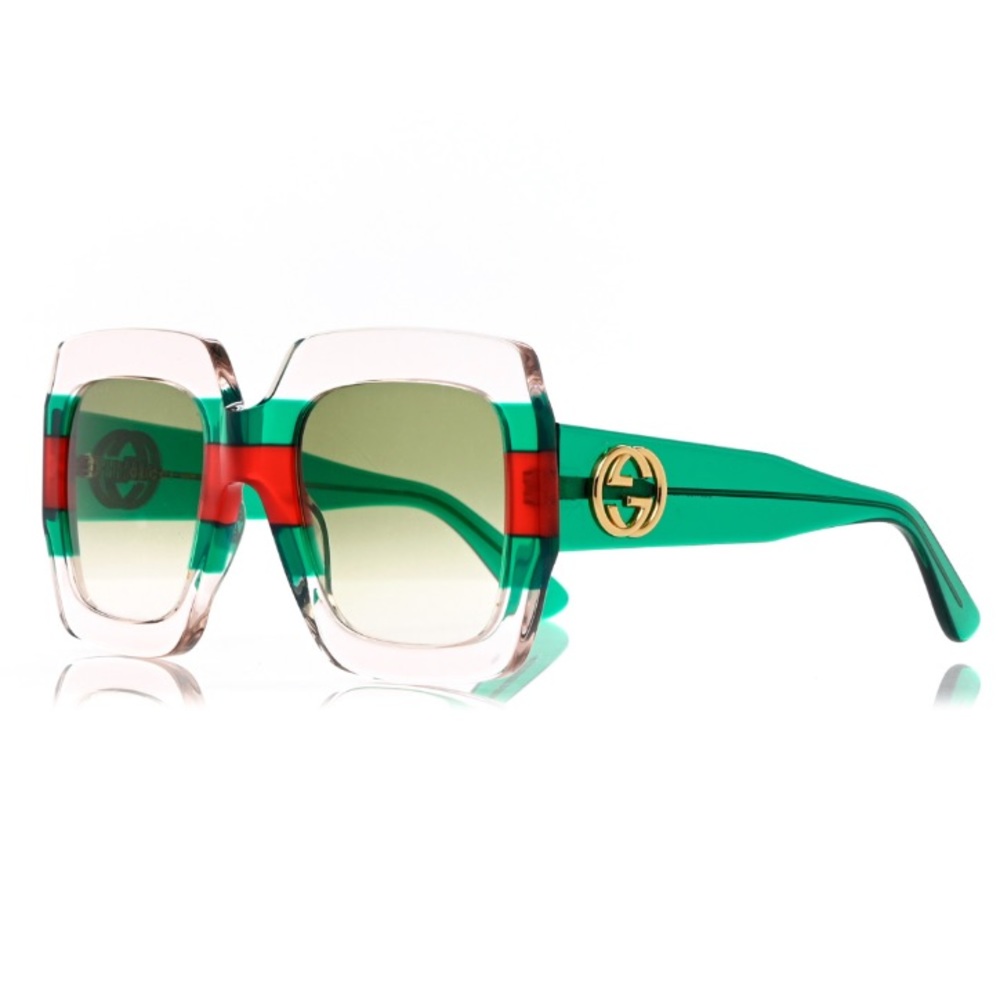 Gucci NWT! Green and Red Sunglasses for Women - Picture 3 of 16